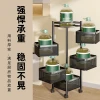 Multi-functional, mobile and rotating net vegetable basket storage rack, modern and simple home organization rack, kitchen corner storage rack details Picture